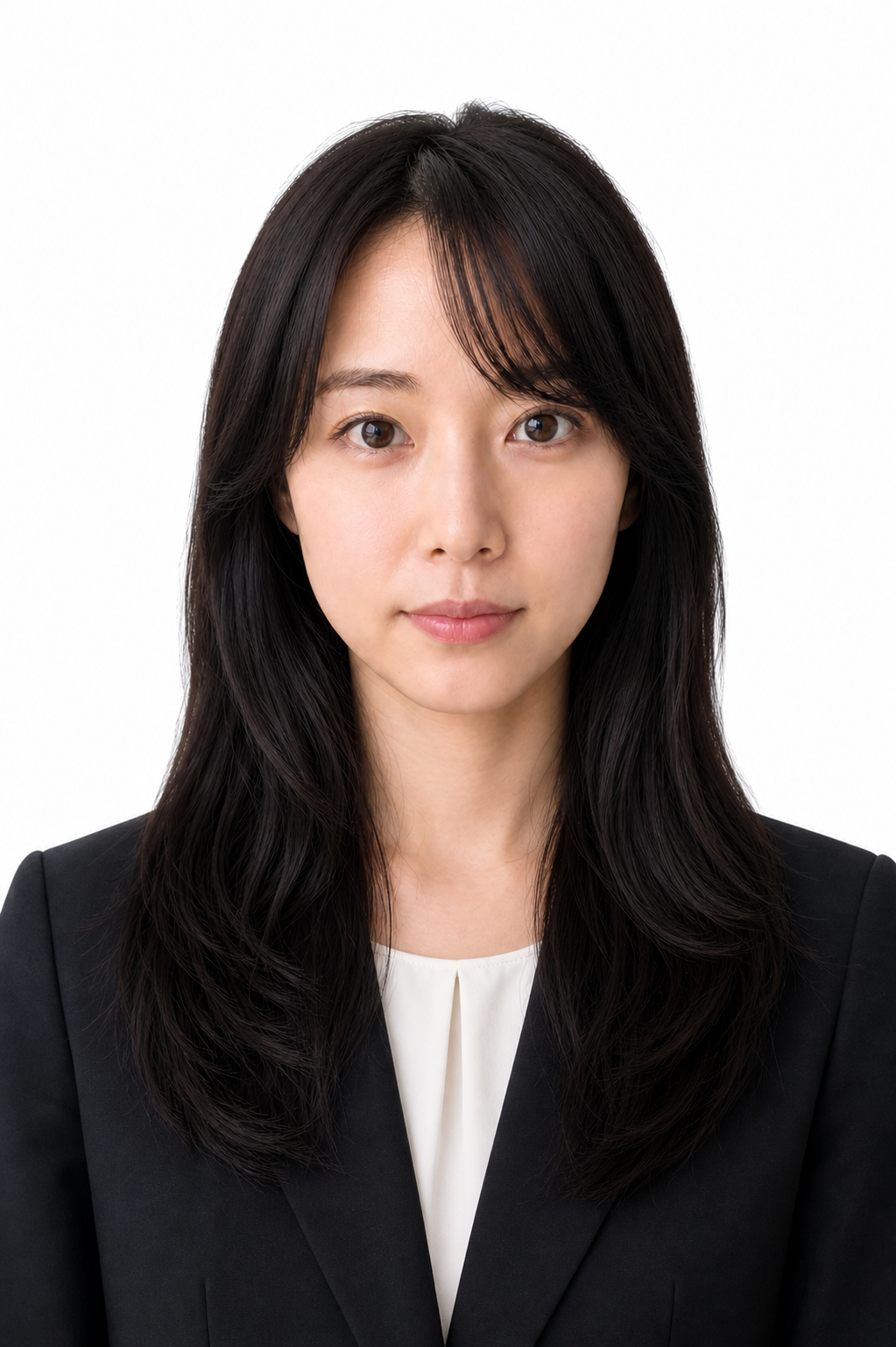女性のパスポート向け写真
