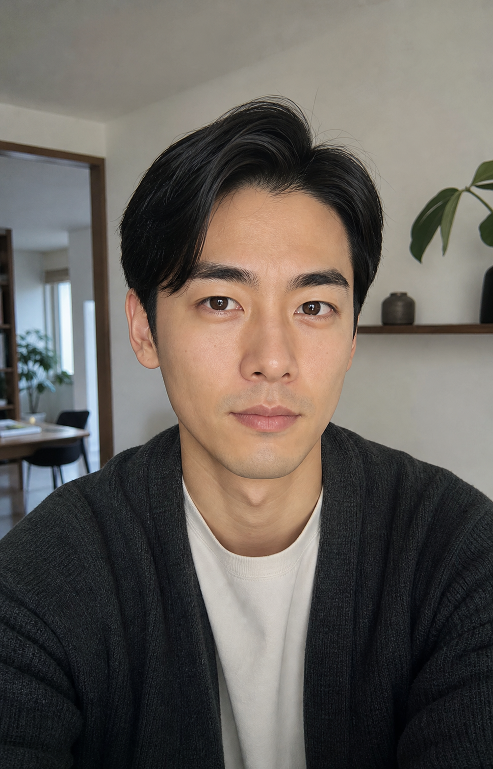 男性の変換前の自然な人物写真