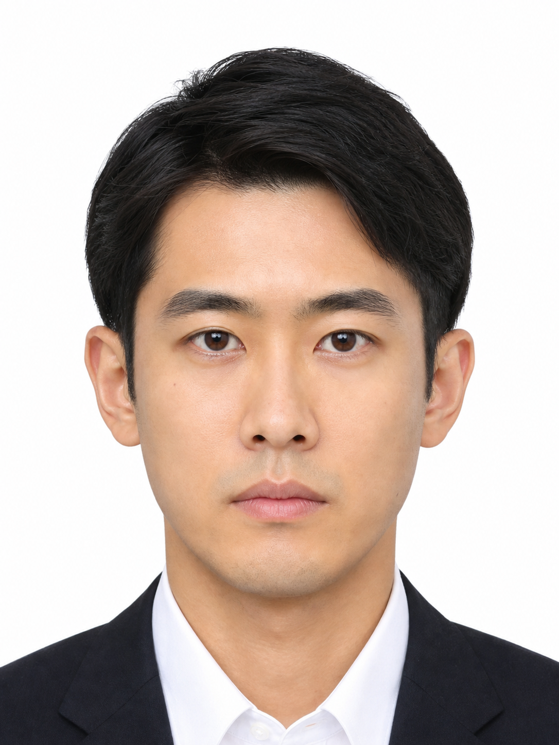 男性のパスポート向け写真
